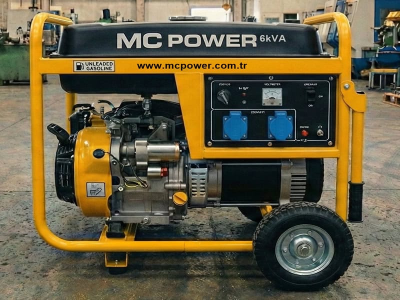 Portatif 6kVA Benzinli Jeneratör